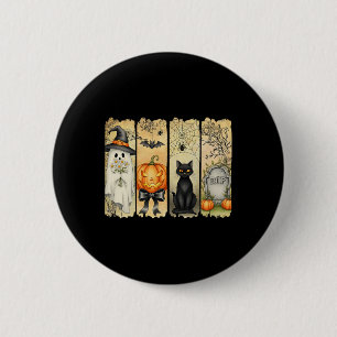 Gruselige Saison Vintage Halloween Geist Kürbis Ko Button