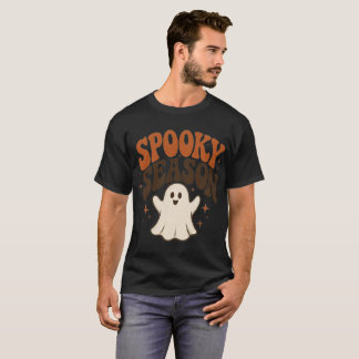 Gruselige Saison Vintage-Halloween-Geisterdesign T-Shirt