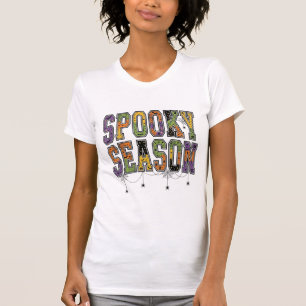 Gruselige Saison Vintage Halloween-Schrifttypograf T-Shirt