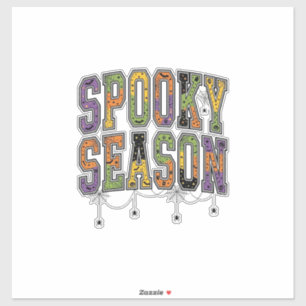 Gruselige Saison Vintage Halloween-Schriftzug Desi Aufkleber