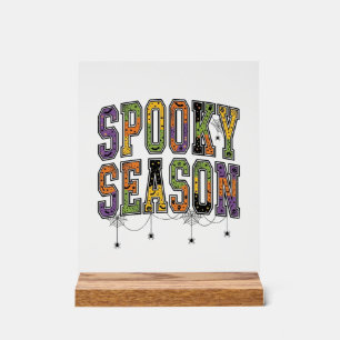 Gruselige Saison Vintage Halloween-Typografie-Desi Acrylschild