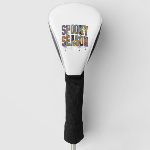Gruselige Saison Vintage Halloween-Typografie-Desi Golf Headcover