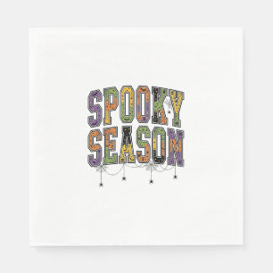 Gruselige Saison Vintage Halloween-Typografie-Desi Serviette
