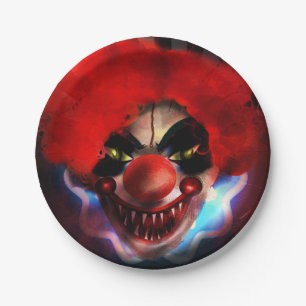 Gruselige Schreckliche Mörder Clown Halloween Part Pappteller