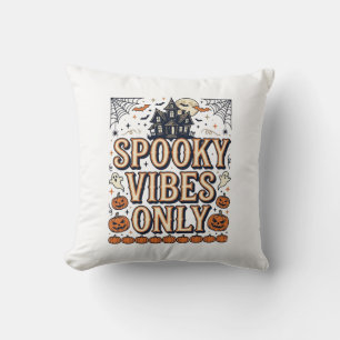 Gruselige Schwingungen Nur Vintage-Halloween-Shirt Kissen