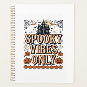 Gruselige Schwingungen Nur Vintage-Halloween-Shirt Planer