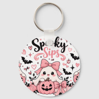 Gruselige Sips Pink Coquette Halloween Geister Sch Schlüsselanhänger