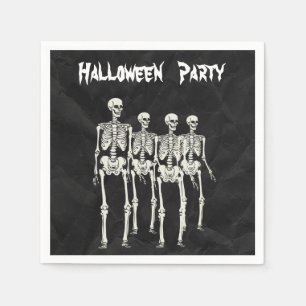 Gruselige Skelette Halloween-Party-Servietten Serviette