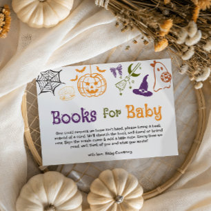 Gruselige skurrile Halloween-Bücher für Baby Showe Begleitkarte