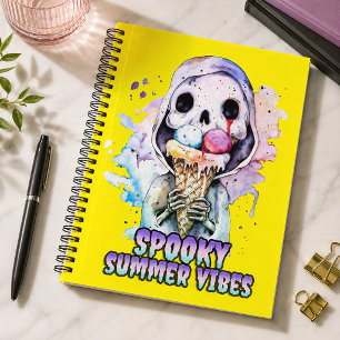 Gruselige Sommer Stimmung Skelett Summerween Goth Notizbuch
