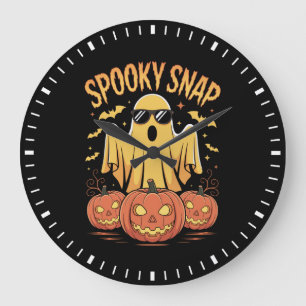 Gruselige Sonnenbrille Geist Jack-O-Lantern Spaß Große Wanduhr