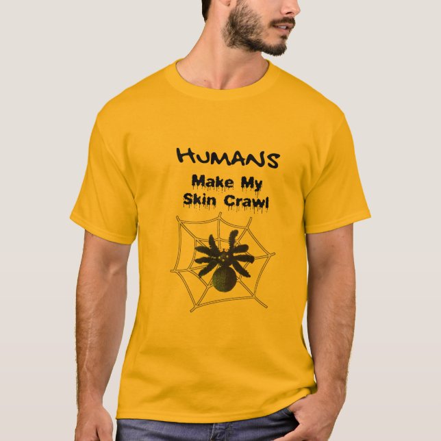 Gruselige Spinne T-Shirt (Vorderseite)