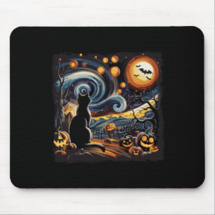Gruselige Sternenkunst Nachthimmel Kunst Schwarze  Mousepad