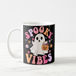 Gruselige Stimmung Geist Retro Groovy Halloween Kaffeetasse