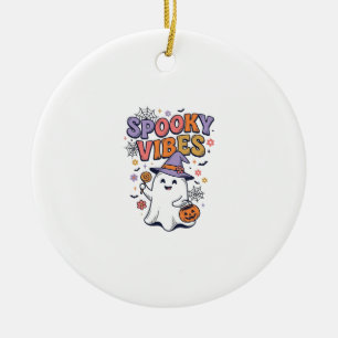 Gruselige Stimmung Süßer Geist Vintage Halloween-D Keramik Ornament