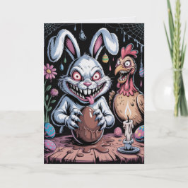 Gruselige Surreal Horror Osterkarte Dunkler Feiert Karte