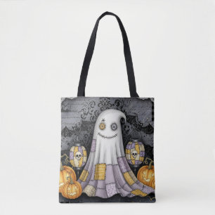 Gruselige süße Patchwork-Geist Halloween-Tasche