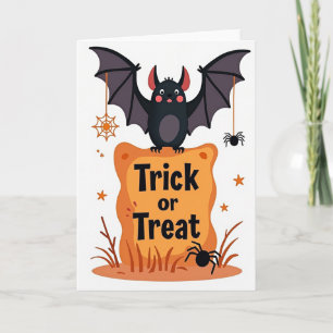 Gruselige Trick-or-Treat-Karte Karte