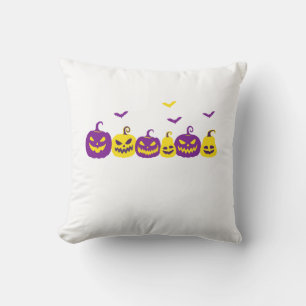 Gruselige und lustige Kürbisse Kissen