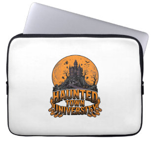 Gruselige Uni Halloween Vintage T-Shirt Laptopschutzhülle