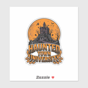 Gruselige Universitäts-Halloween-Shirts im Vintage Aufkleber