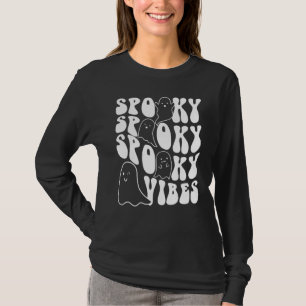 Gruselige Vibes Groovy Halloween-Geist-Kostüm Grus T-Shirt