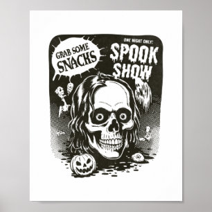 Gruselige Vintage-Halloween-Show Poster