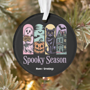 Gruselige Vintage-Halloween-Spooky-Saison süß und Ornament