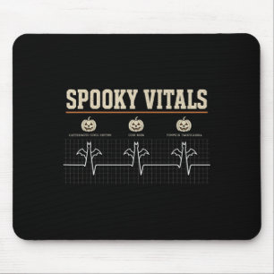 Gruselige Vitalwerte Lustige Halloween-Krankenschw Mousepad
