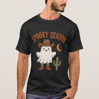Gruselige Western-Cowboy-Geist T-Shirt zur Hallowe
