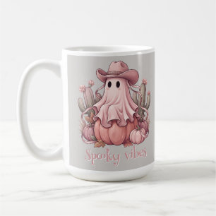 Gruselige Western-Pink-Geister & Pink-Kürbisse Kaffeetasse