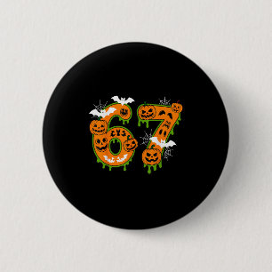 Gruselige Zahl 67 in Halloween für jeden Button