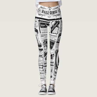Gruselige Zeitungsleggings Leggings