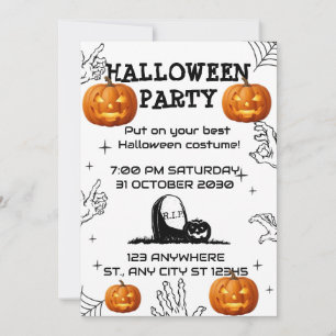 Gruselige Zombie-Hände Halloween-Party-Einladung Einladung