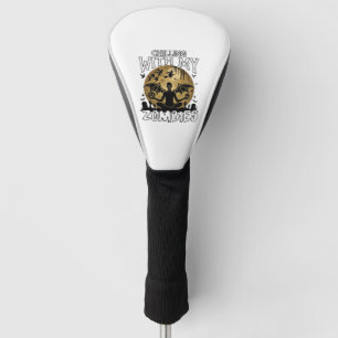 Gruselige Zombies Halloween Geflügelter Dämon Mond Golf Headcover