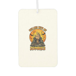 Gruselige Zombies Hand Grabstein Vollmond Fledermä Autolufterfrischer