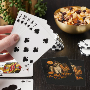 Gruseliger 250 Halloweens Shih Tzu Patriotischer 1 Spielkarten