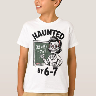 Gruseliger 67 Skelett-Mathe-Lehrer Halloween-Kostü T-Shirt