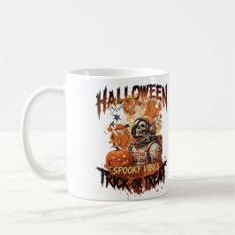 Gruseliger Astronaut Halloween-Becher | Süßes oder Kaffeetasse
