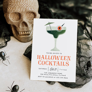 Gruseliger Augapfel-Halloween-Cocktail-Party Einladung