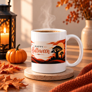 Gruseliger Baobab-Halloween-Becher Kaffeetasse
