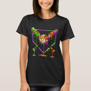 Gruseliger Baseball-Eis-Drip Home Plate Tröpfelnd T-Shirt