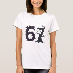 Gruseliger Baum und verängstigte Lehrer lustig 67  T-Shirt