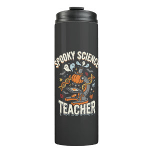 Gruseliger Biologie-Lehrer Halloween Wissenschaft Thermosbecher