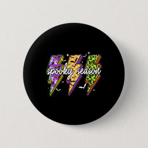 Gruseliger Blitzstrahl Lustiger Halloween Gruselig Button