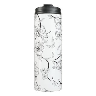 Gruseliger Blumenmuster 7 Thermosbecher