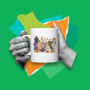 Gruseliger Buchstabenblock Kaffeetasse