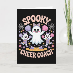 Gruseliger Cheer Coach Geister Halloween Cheerlead Karte