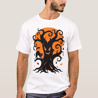 Gruseliger Chic Halloween-Silhouette T-Shirt