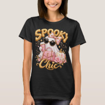 Gruseliger Chic Pinker Geist Halloween Retro Fraue